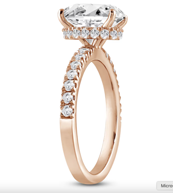 2.5 Carat Oval-Cut Lab-Created Diamond Hidden Halo Engagement Ring in 14K Rose Gold | SimplyIn Diamonds - Image 2